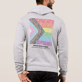 Pride LGBT ダイバーシティ レインボー ワードクラウド オーダーメイド パーカ