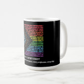 Pride LGBT Diversity Rainbow ワードクラウド オーダーメイド コーヒーマグカップ (正面右)