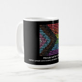 Pride LGBT Diversity Rainbow ワードクラウド オーダーメイド コーヒーマグカップ (正面左)