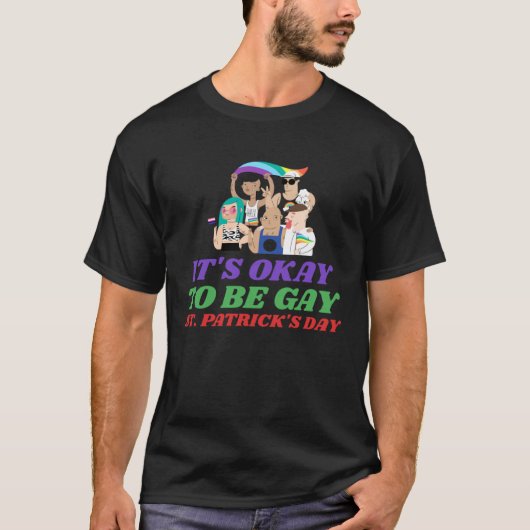 Pride LGBTQ St Patrick s Day Lucky Lad Celebration Tシャツ (正面)