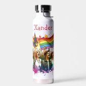 Pride | LGBTQIA+の人とフラグのカスタマイズデザイン ウォーターボトル (左面)