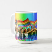 Pride | LGBTQIA+ コミュニティと旗 コーヒーマグカップ (正面左)