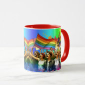 Pride | LGBTQIA+ コミュニティと旗 マグカップ (正面右)