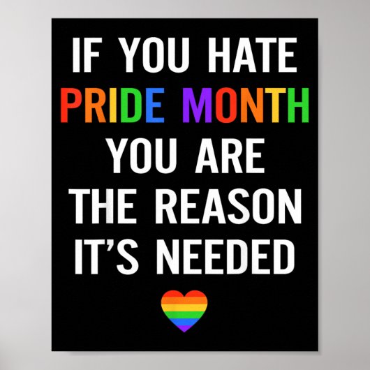 Pride Month（プライド・マンス）を嫌悪するなら、それはLGBTが必要とされる理由 ポスター (正面)