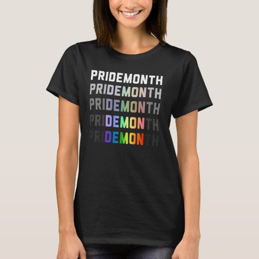 Pride Month Demon LGBTQ+ Gay Pride Month Transgend Tシャツ (正面)