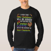 Pride Month LGBTQ Rainbow Pride Flag LGBT Tシャツ (正面)