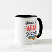 Pride Month Rainbow Coffee Mug LGBTQ+ Gift マグカップ (正面右)