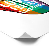 Pride Month Rainbow Poster – Equality & Love Wins  ポスター (角)