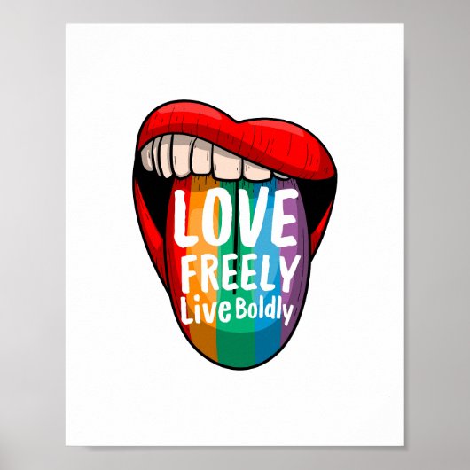 Pride Month Rainbow Poster – Equality & Love Wins  ポスター (正面)