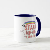 Pride Month Rainbow Stand Up Coffee Mug  マグカップ (正面右)