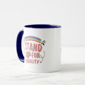 Pride Month Rainbow Stand Up Coffee Mug  マグカップ (正面左)