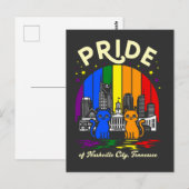 Pride of Nashville City Tennessee Cats Rainbow Fla ポストカード (正面/裏面)