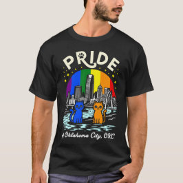 Pride of Oklahoma City OKC Cats Rainbow Flag Tシャツ