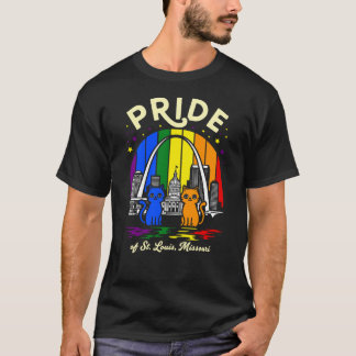  Pride of St. Louis City Missouri Cats Rainbow Fla Tシャツ