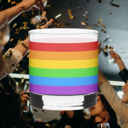 Pride on the Rocks: 虹色の旗 ウイスキーグラス