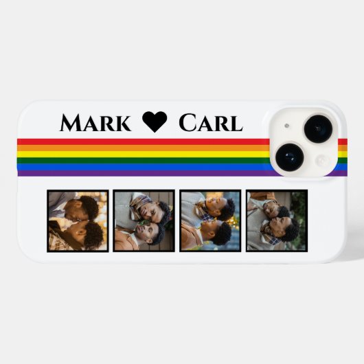 Pride - Photo Collage iPhone Case with Couple  Case-Mate iPhoneケース (裏面 (横))