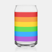 Pride Pour: 虹色の旗 ガラス缶 (正面)