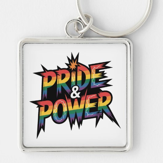 Pride & Power LGBTQ キーホルダー (正面)