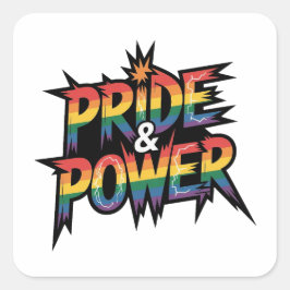 Pride & Power LGBTQ スクエアシール