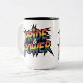 Pride & Power LGBTQ  ツートーンマグカップ (正面左)