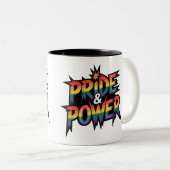 Pride & Power LGBTQ ツートーンマグカップ (正面右)