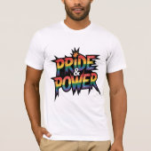 Pride & Power LGBTQ Tシャツ (正面)