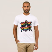 Pride & Power LGBTQ Tシャツ (正面フル)