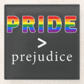 Pride & Prejudice Pride shirt ガラスコースター (正面)