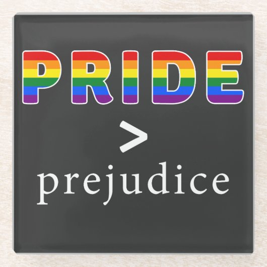 Pride & Prejudice Pride shirt ガラスコースター (正面)