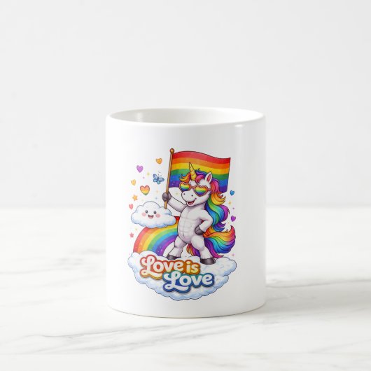 Pride, Queer, Unicorn コーヒーマグカップ (中央)