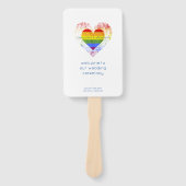 Pride Raimbow Heart All LGTB Weddings ハンドファン (正面)