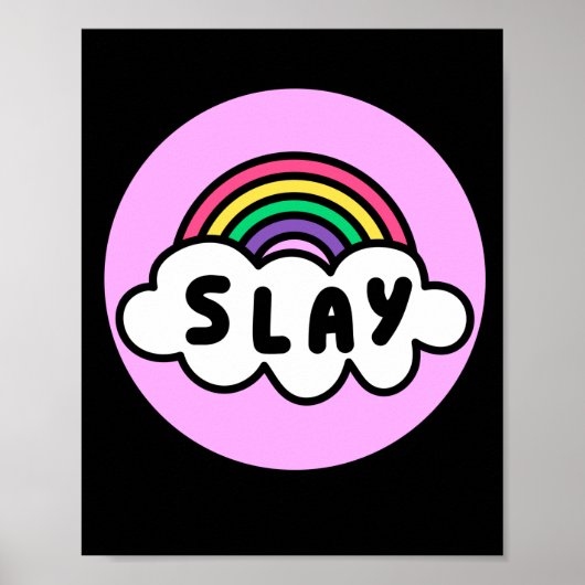 Pride- rainbow color with clouds. ポスター (正面)