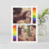 Pride Rainbow Flag Lesbian Gay Wedding 2 Photos セーブザデート (スタンド正面)