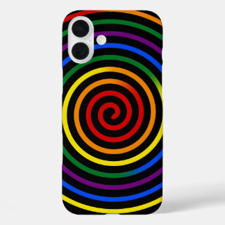 Pride Rainbow Hypnotized iPhone 16 Plusケース