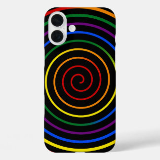 Pride Rainbow Hypnotized V2 iPhone 16 Plusケース