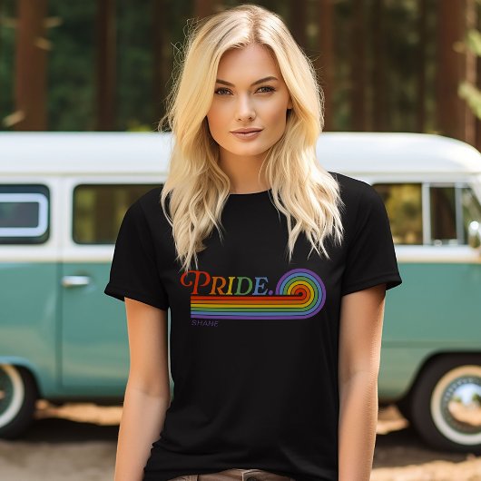 Pride Rainbow LGBTQ Men's Basic Dark T-Shirt Tシャツ
