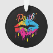 Pride Rainbow Lips | LGBTQ | Dripping Lips オーナメント (正面)