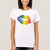 Pride Rainbow Lips Tシャツ (正面)