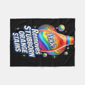Pride Removes Stubborn Orange Stains Anti Trump フリースブランケット (正面(横))