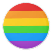 Pride Touch: 虹色の旗 セラミックノブ (正面)