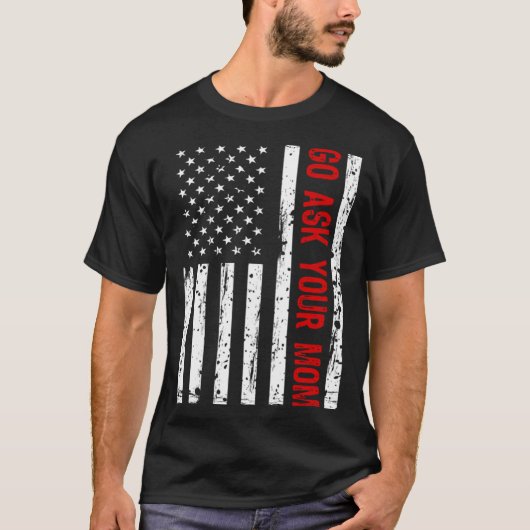 Pride USA Flag & Father's Day Dad Grandpa Family M Tシャツ (正面)