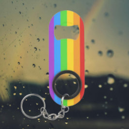 PridePop：レインボープライドステンレス鋼 キーホルダー栓抜き