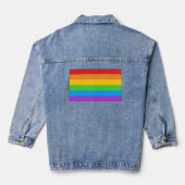PrideThreads: レインボーフラッグ  デニムジャケット (裏面)