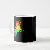 PrideVibe ユニコーン レインボー コーヒーマグカップ (正面左)