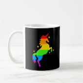 PrideVibe ユニコーン レインボー コーヒーマグカップ (左)