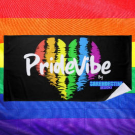 PrideVibe レインボーハート ビーチタオル: 大胆で誇らしい ビーチタオル