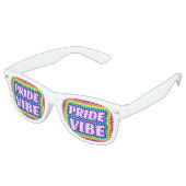 PrideVibe レインボーパーティーサングラス レトロサングラス (アングル)