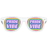 PrideVibe レインボーパーティーサングラス レトロサングラス (正面)