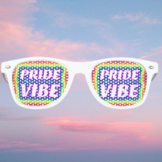 PrideVibe レインボーパーティーサングラス レトロサングラス