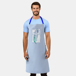 Priest Cross Flowers Personalized エプロン